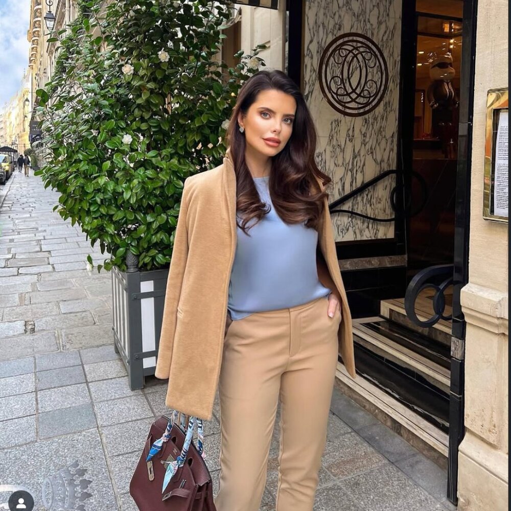 Aavelle Wool Blend Jacket (Camel) - L